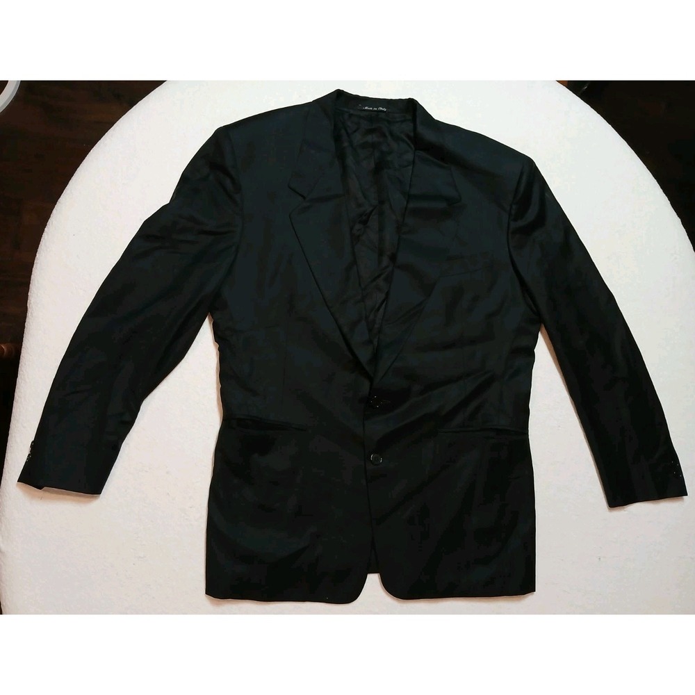 VTG Canali Proposta Black Wool Blazer Jacket 54 R Italy Gentlemen's Quarter